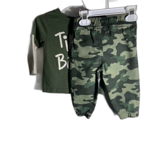 Garanimals 12M BLK WHT & Army Olive Green - Picture 5 of 9